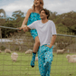 WOMENS BLUE SHEEP BAMBOO SOCK