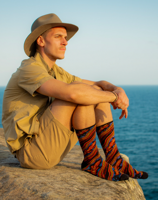 MENS INDIGENOUS AUSTRALIAN PLATYPUS BAMBOO SOCK