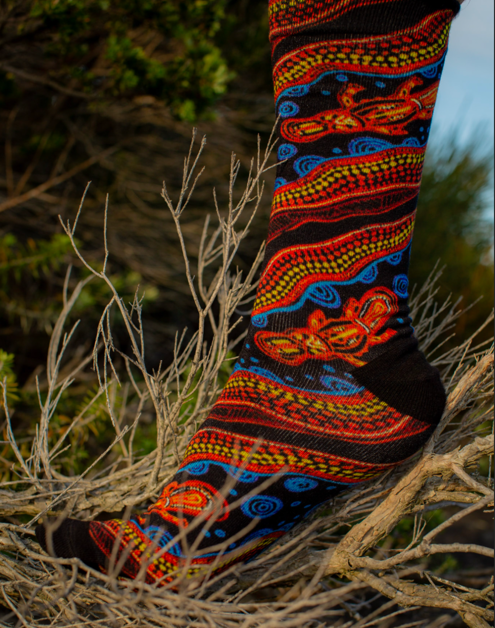 MENS INDIGENOUS AUSTRALIAN PLATYPUS BAMBOO SOCK