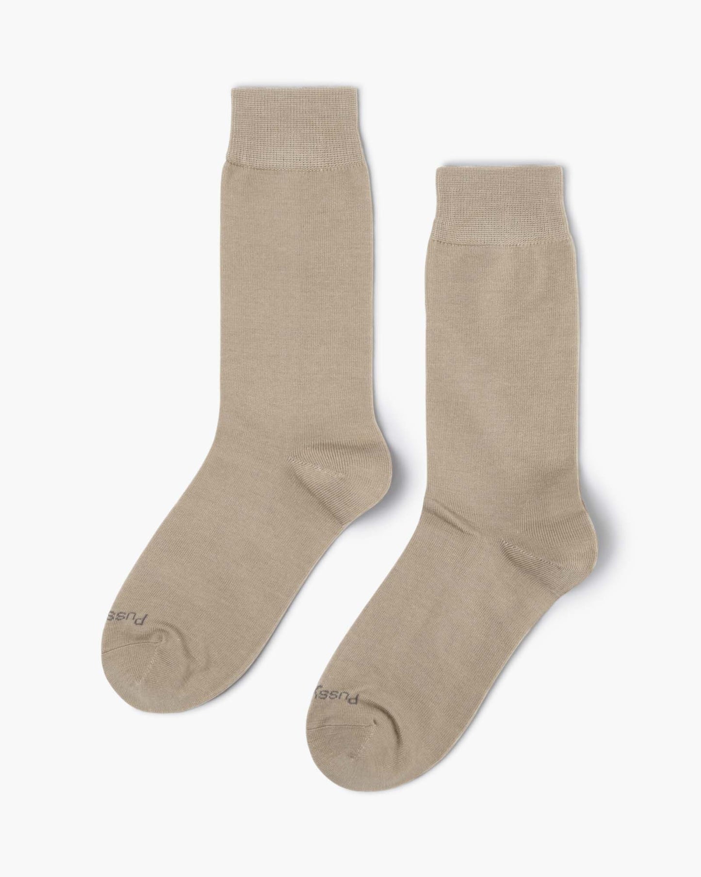 beige wool blend sock
