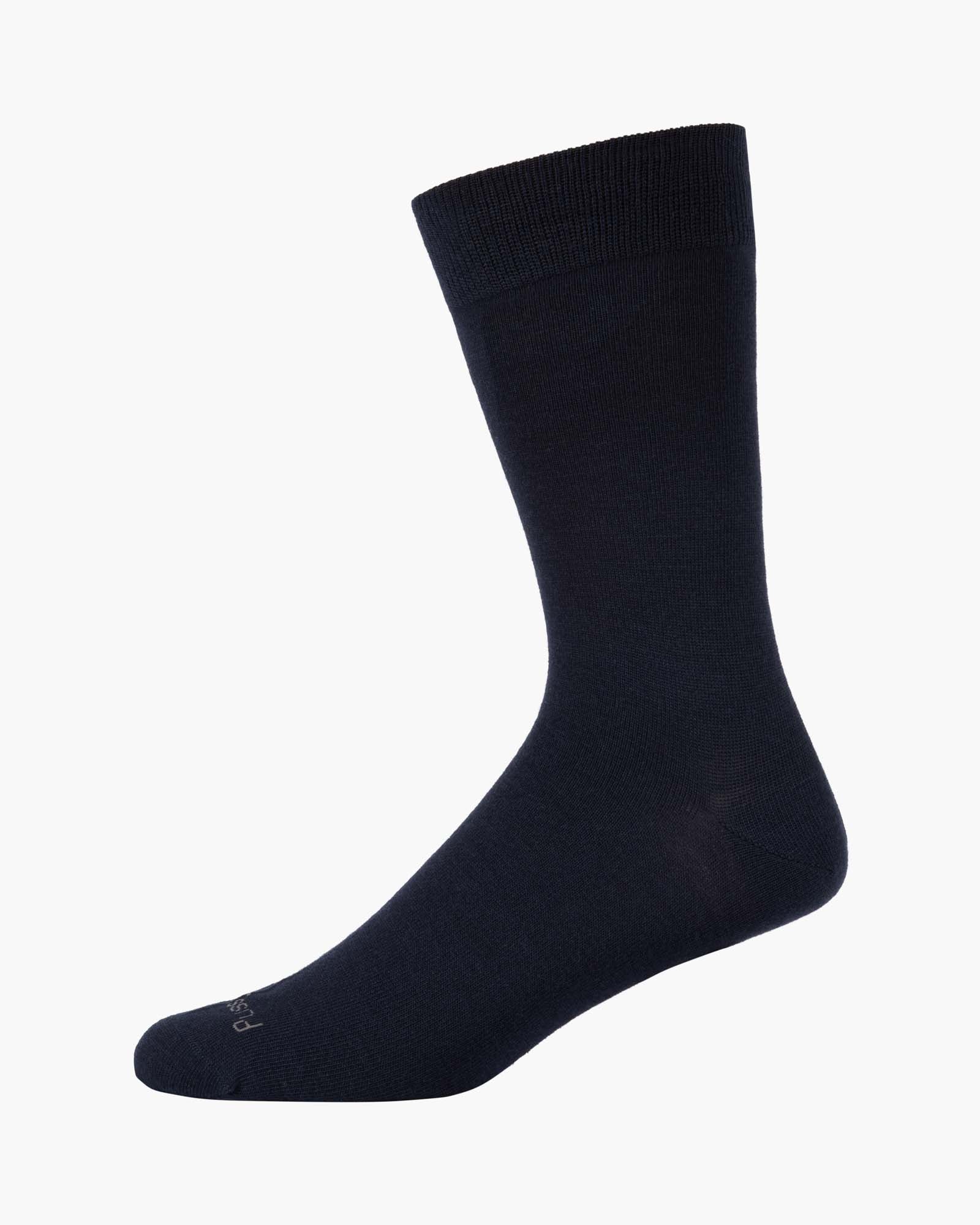black wool blend sock
