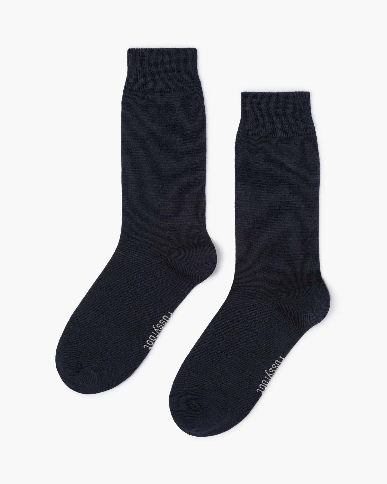 black wool blend sock
