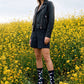 daisies navy sock