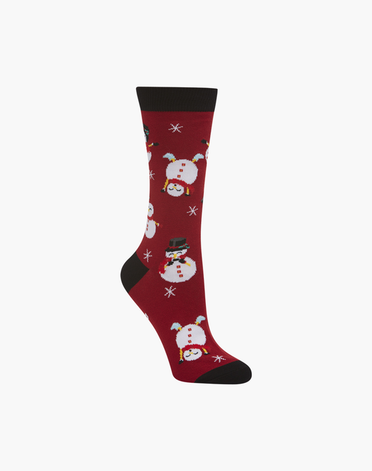 WOMENS CHEEKY SNOWMAN BAMBOO SOCK