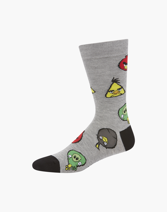 MENS ANGRY BIRDS BAMBOO SOCK - REG SIZE ONLY