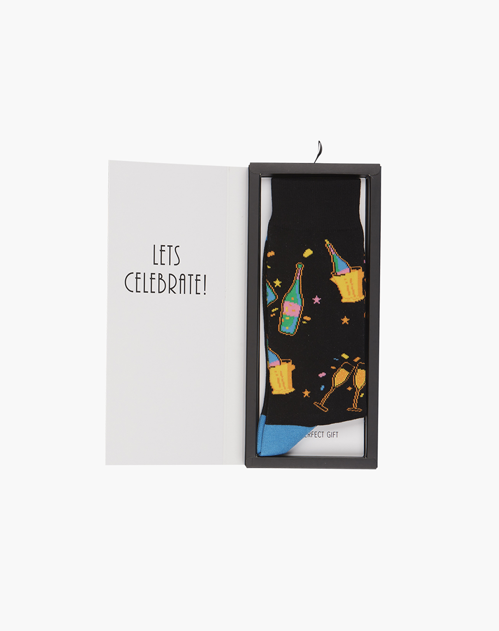 MENS LET'S CELEBRATE BAMBOO SOCK CARD