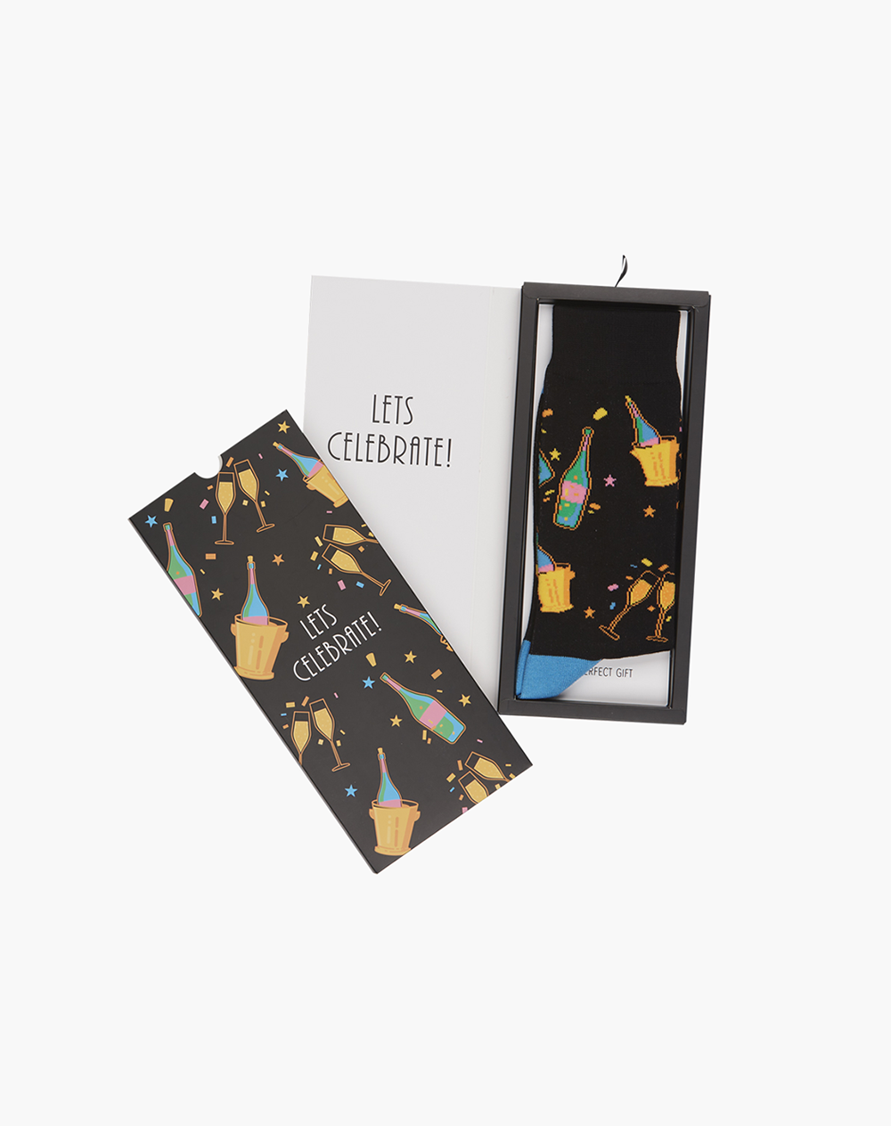 MENS LET'S CELEBRATE BAMBOO SOCK CARD