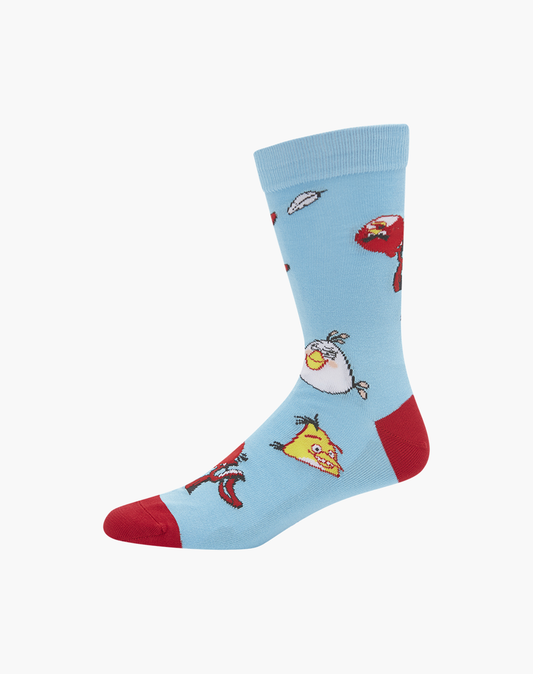 MENS ANGRY BIRDS SQWARK! BAMBOO SOCK - REG SIZE ONLY
