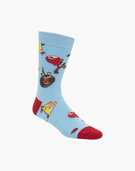 MENS ANGRY BIRDS SQWARK! BAMBOO SOCK - REG SIZE ONLY