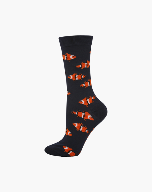 WOMENS CLOWN FISH BAMBOO SOCK