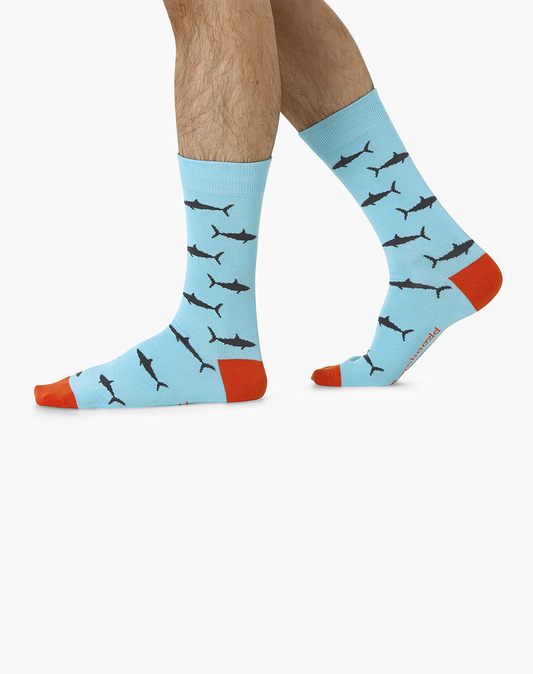 MENS SHARKS BAMBOO SOCK