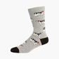 MENS GREY DAISY COW BAMBOO SOCK