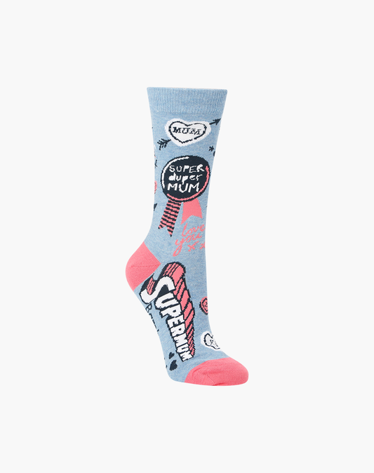 WOMENS SUPERDUPER MUM BAMBOO SOCK