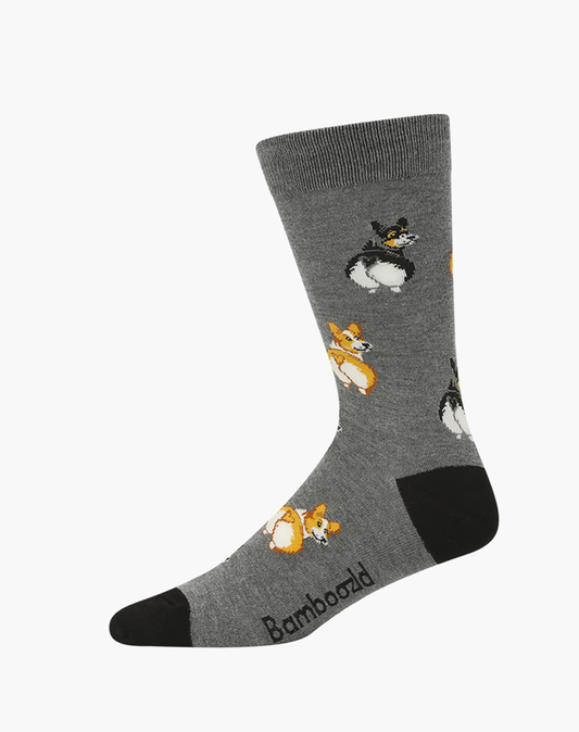 MENS CORGI LOVE BAMBOO SOCK