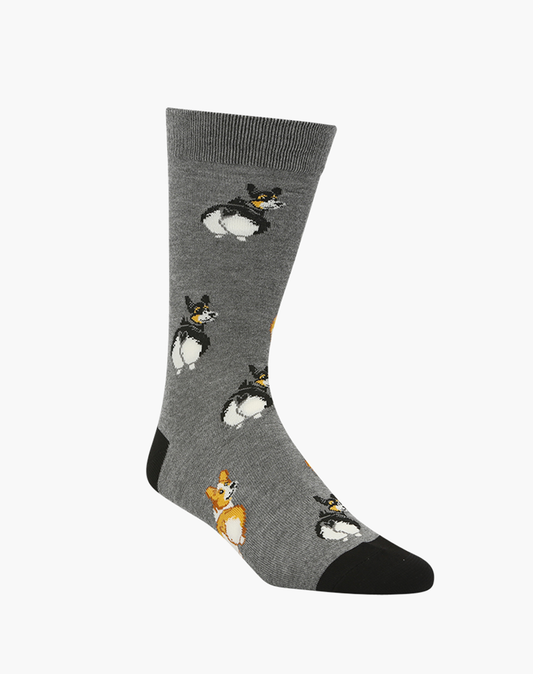 MENS CORGI LOVE BAMBOO SOCK