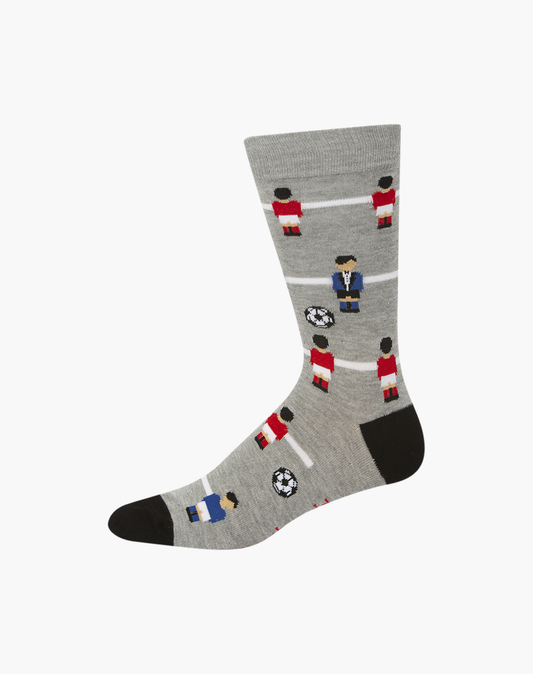 MENS FOOSBALL TUX BAMBOO SOCK - REG SIZE ONLY