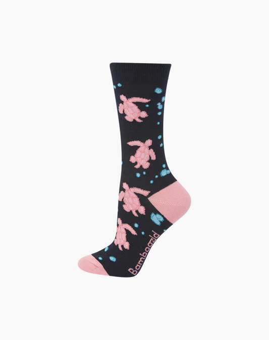 WOMENS SEA TURTLE BAMBOO SOCK
