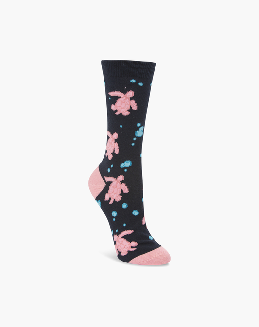 WOMENS SEA TURTLE BAMBOO SOCK