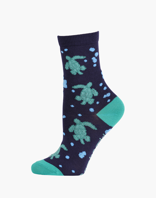 KIDS SEA TURTLE BAMBOO SOCK