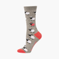 WOMENS PINK SHEEP BAMBOO SOCK