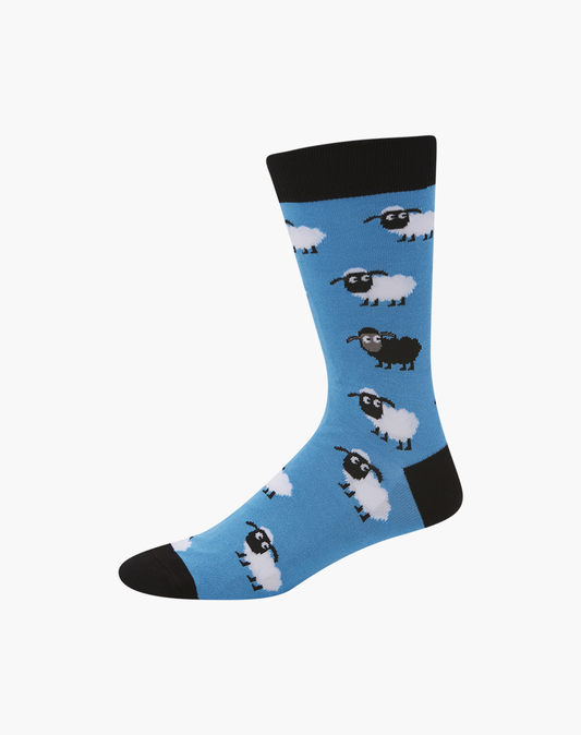 MENS BLUE SHEEP BAMBOO SOCK