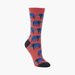 WOMENS BLUE ELEPHANT BAMBOO SOCK