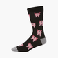 MENS CRAZY PIGS BAMBOO SOCK
