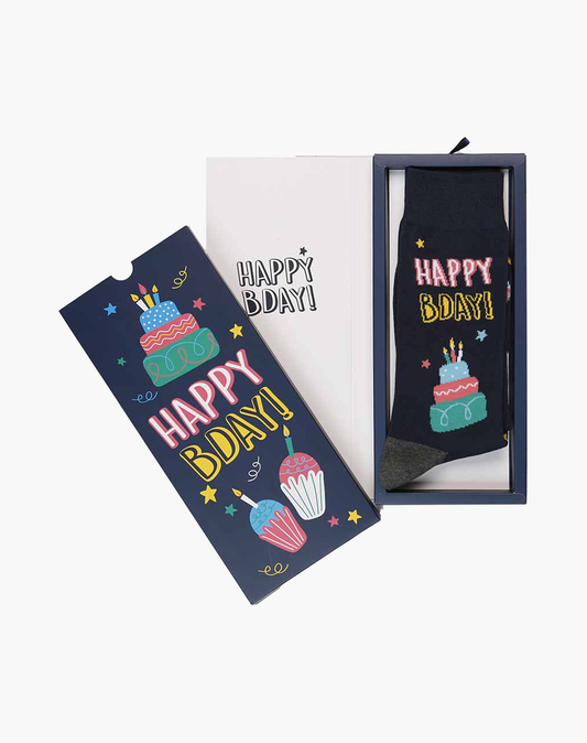 MENS HAPPY BIRTHDAY BAMBOO SOCK CARD