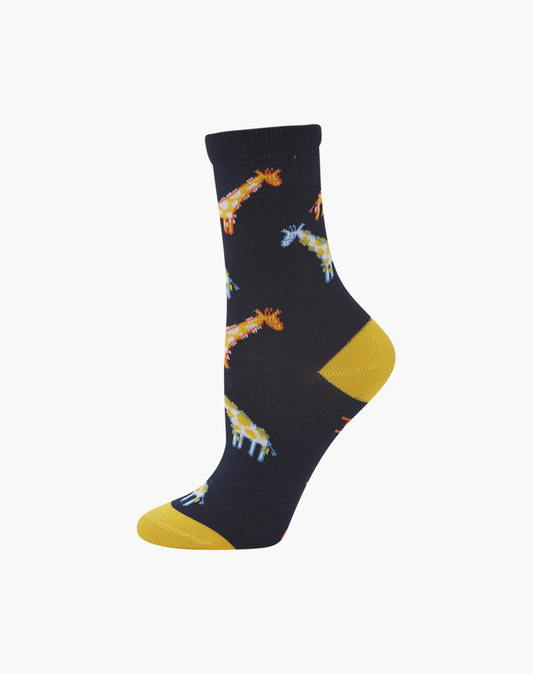 KIDS SPOTTED GIRAFFE BAMBOO SOCK