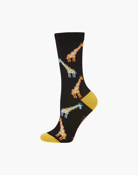 WOMENS SPOTTED GIRAFFE BAMBOO SOCK