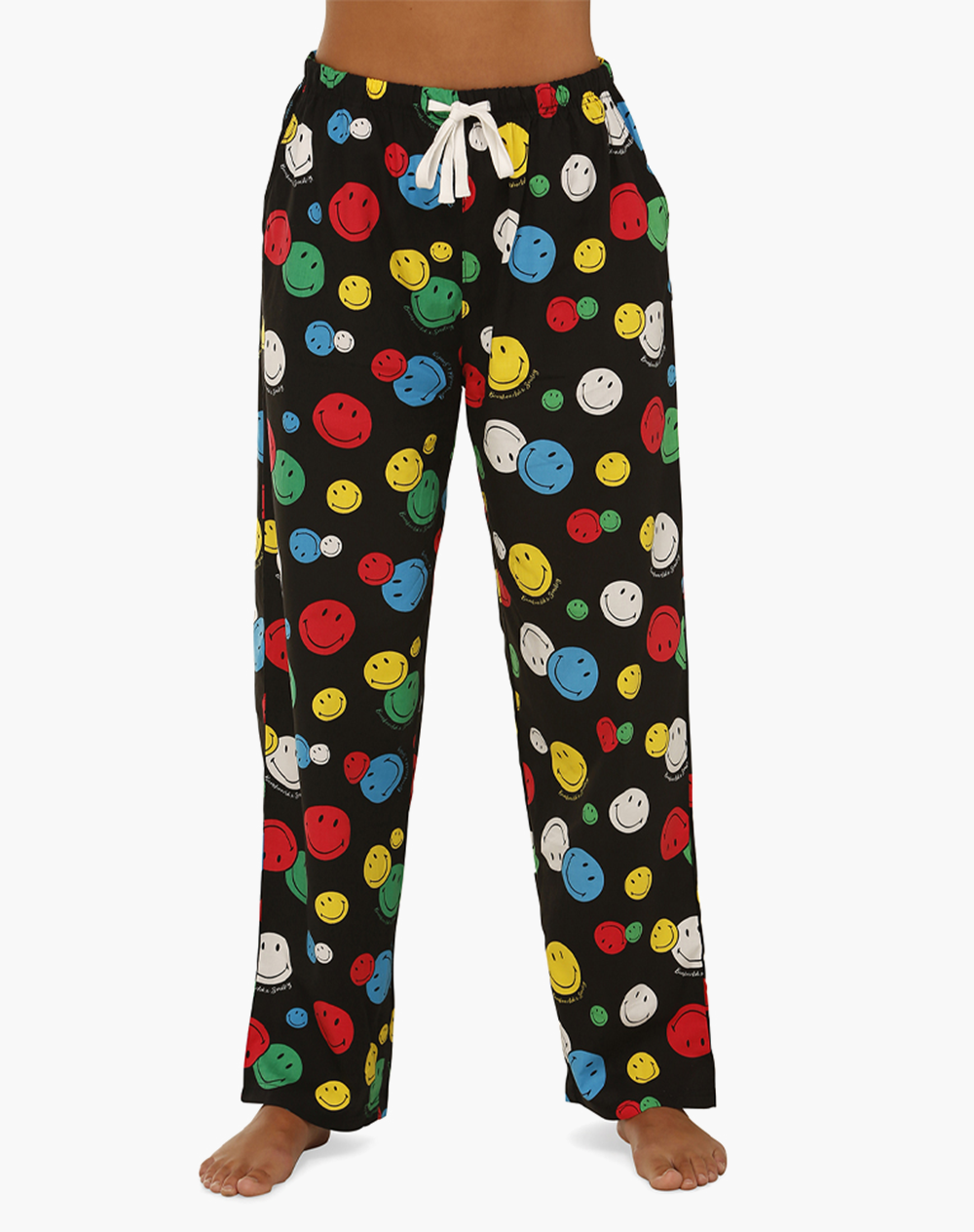 WOMENS SMILEY POSITIVE VIBES BAMBOO SLEEP PANT