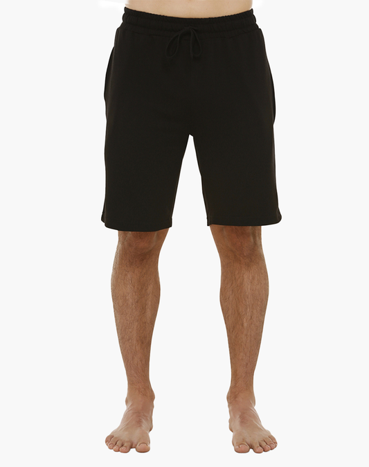 MENS COMFY BAMBOO JERSEY SLEEP SHORT - BLACK