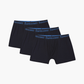 MENS COMFY BAMBOO 3PK TRUNKS - NAVY