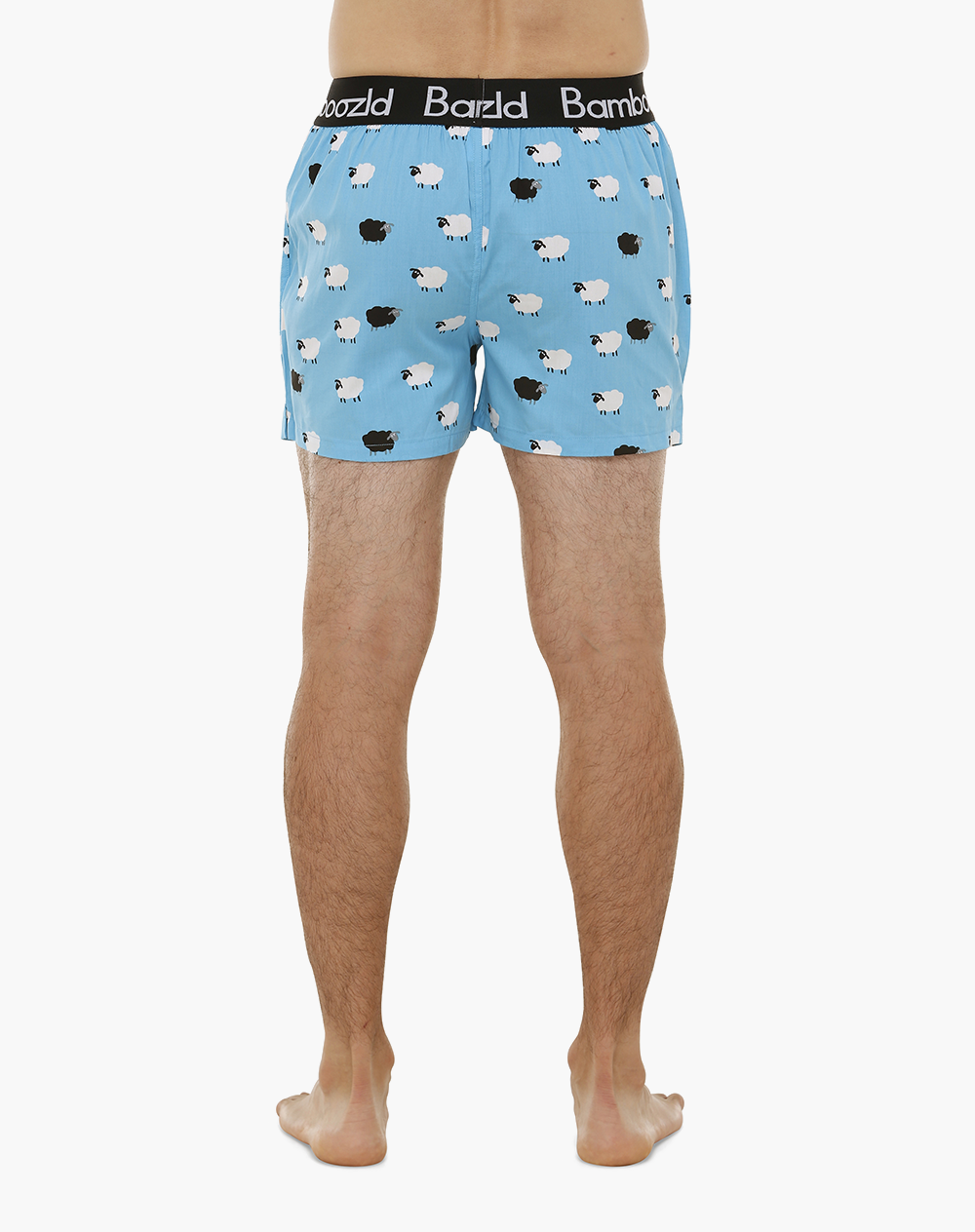 MENS BLACK SHEEP BAMBOO BLUE BOXER SHORT  Edit alt text