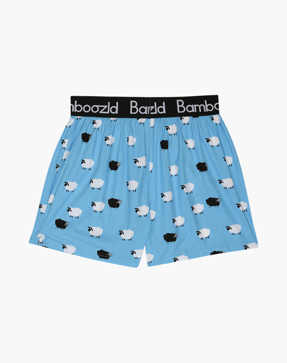 MENS BLACK SHEEP BAMBOO BLUE BOXER SHORT  Edit alt text