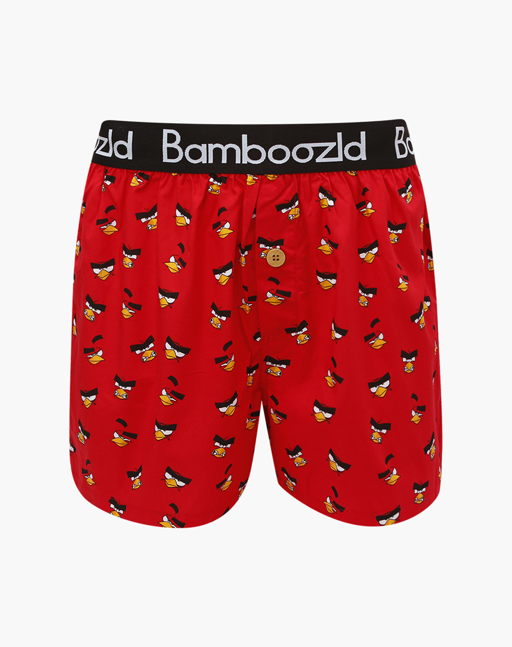 MENS ANGRY BIRDS RED BAMBOO BOXER SHORT
