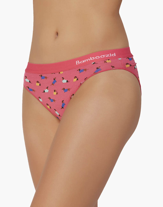 WOMENS DACHSHUND BAMBOO BIKINI