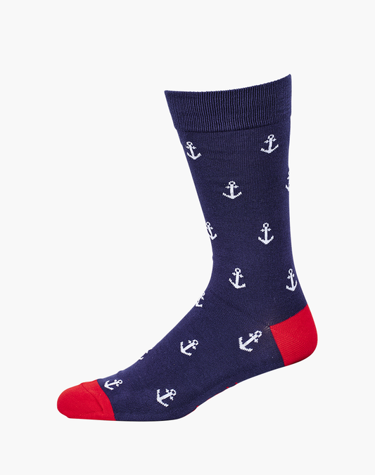 MENS ANCHORS BAMBOO SOCK