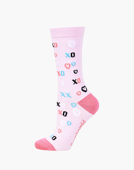 WOMENS KISS HUG BAMBOO SOCK