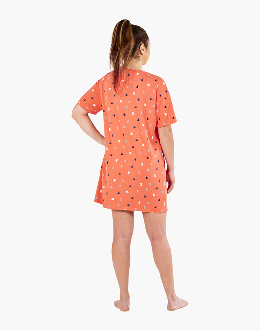 WOMENS KITTY CAT BAMBOO NIGHT-TEE