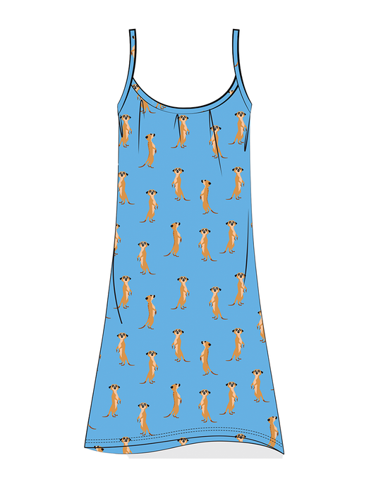 WOMENS MEERKAT BAMBOO SLEEP NIGHTIE