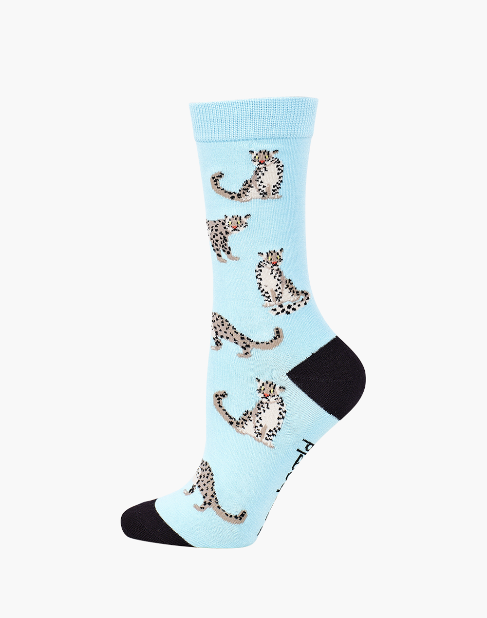 WOMENS SNOW LEOPARD BAMBOO SOCK