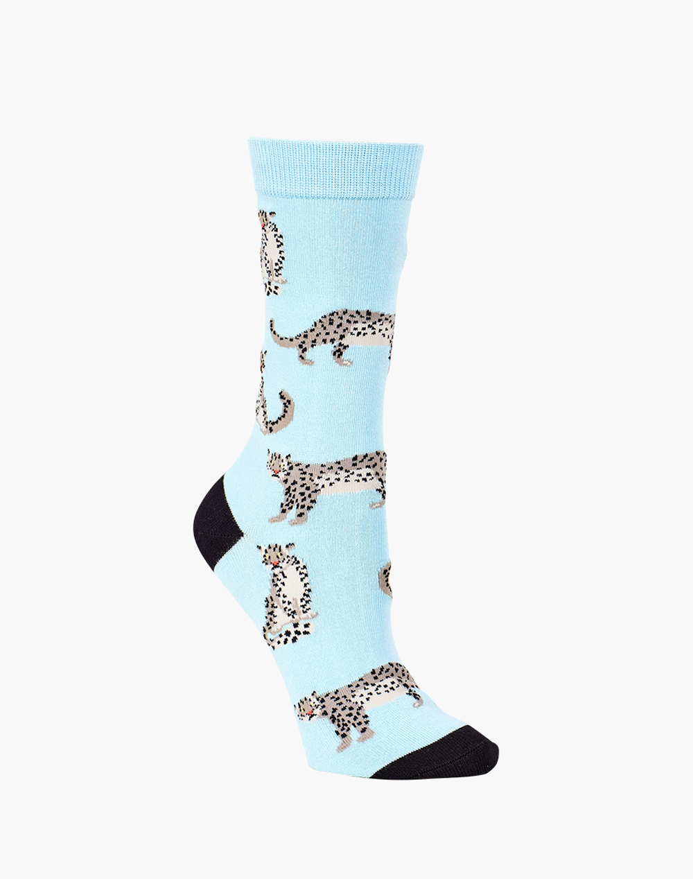 WOMENS SNOW LEOPARD BAMBOO SOCK