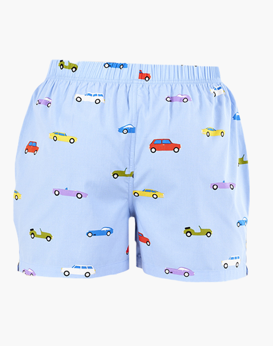 MENS VINTAGE CARS BAMBOO BOXER SHORT